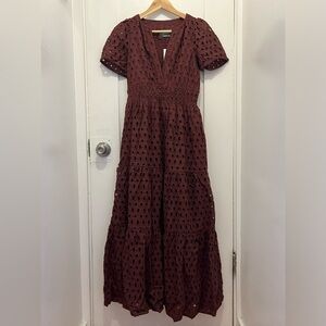 Anthropologie Somerset Eyelet Maxi Dress size XS